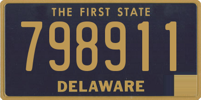 DE license plate 798911
