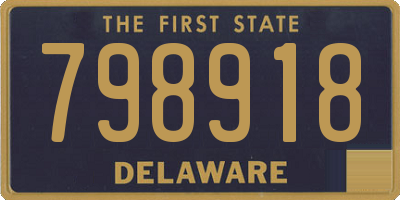 DE license plate 798918