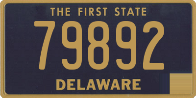 DE license plate 79892