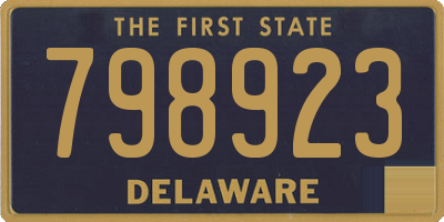 DE license plate 798923