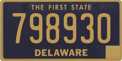 DE license plate 798930