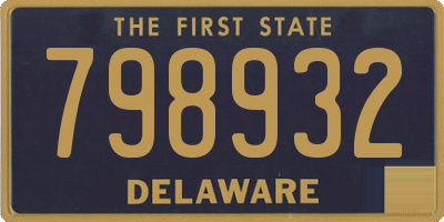 DE license plate 798932