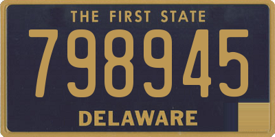 DE license plate 798945