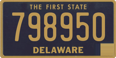 DE license plate 798950