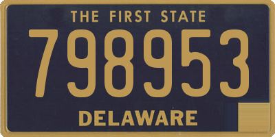 DE license plate 798953
