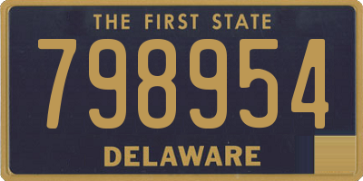 DE license plate 798954