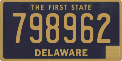 DE license plate 798962