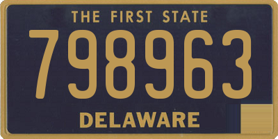 DE license plate 798963