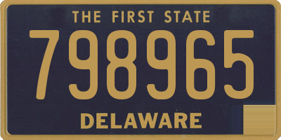 DE license plate 798965