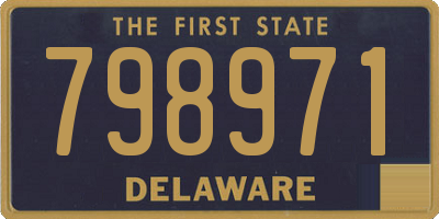 DE license plate 798971