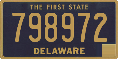 DE license plate 798972