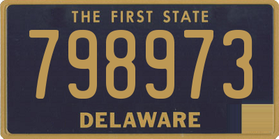 DE license plate 798973