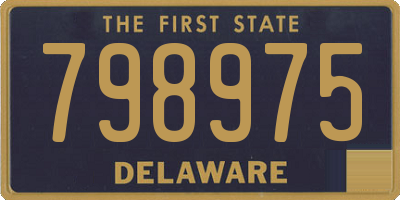 DE license plate 798975