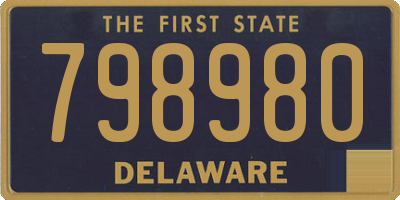 DE license plate 798980