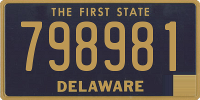 DE license plate 798981
