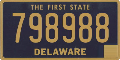 DE license plate 798988
