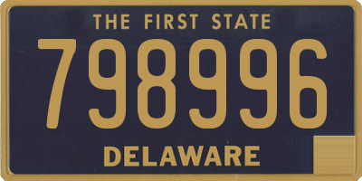 DE license plate 798996
