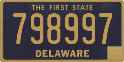 DE license plate 798997