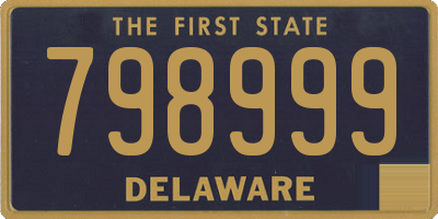 DE license plate 798999