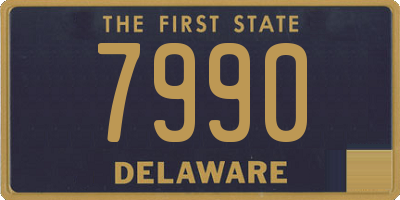 DE license plate 7990
