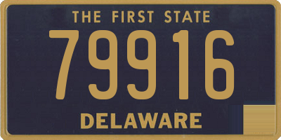 DE license plate 79916