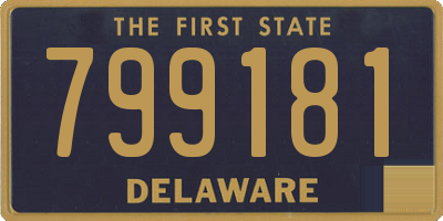 DE license plate 799181
