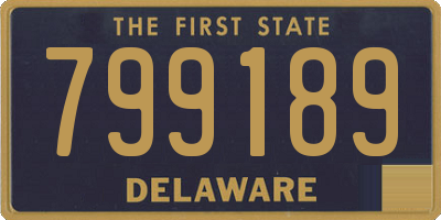 DE license plate 799189