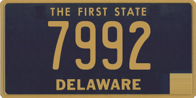 DE license plate 7992