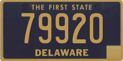 DE license plate 79920