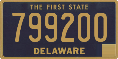 DE license plate 799200