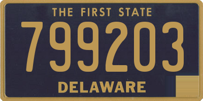 DE license plate 799203