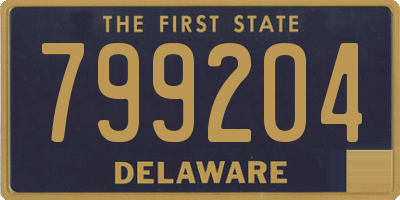 DE license plate 799204