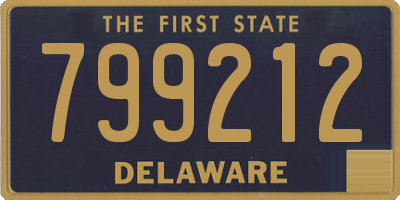 DE license plate 799212