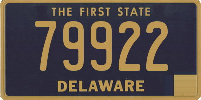 DE license plate 79922