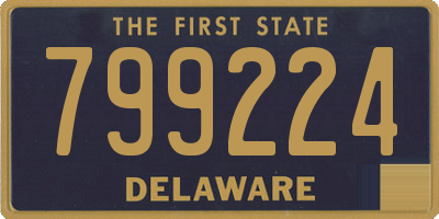 DE license plate 799224