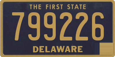 DE license plate 799226
