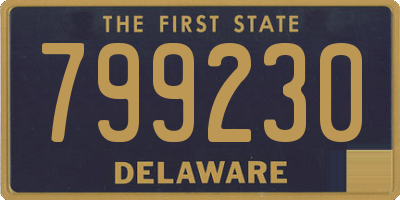 DE license plate 799230