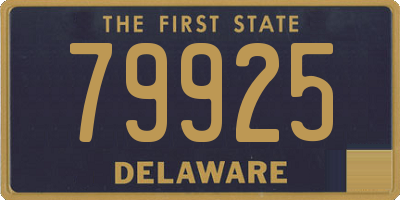 DE license plate 79925