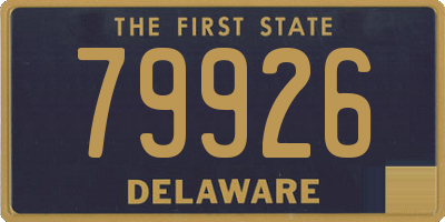 DE license plate 79926