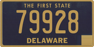 DE license plate 79928