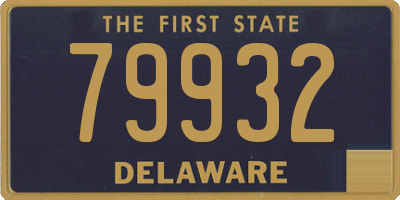 DE license plate 79932