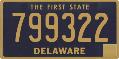 DE license plate 799322