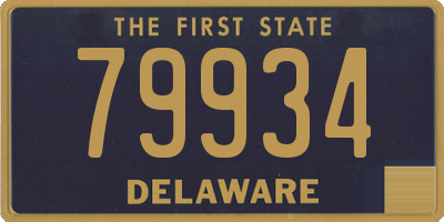 DE license plate 79934