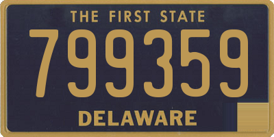 DE license plate 799359