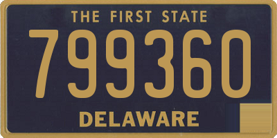 DE license plate 799360