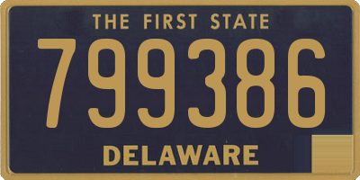 DE license plate 799386