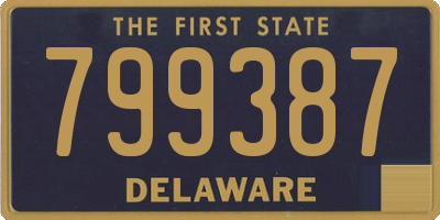 DE license plate 799387