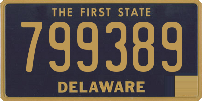 DE license plate 799389