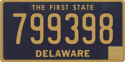 DE license plate 799398