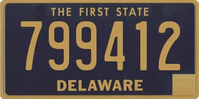 DE license plate 799412